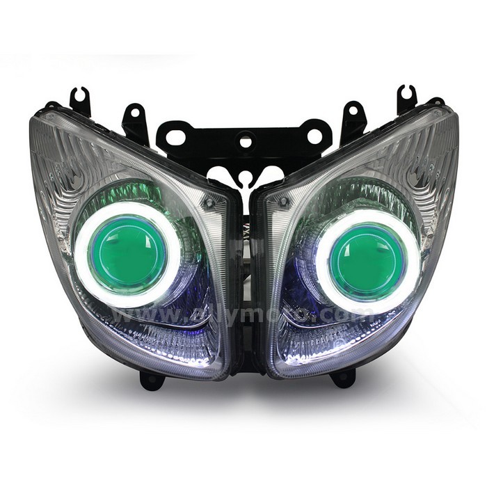 042 Angel Halos Demon Eyes Headlight Yamaha Tmax T-Max 2008-2011 Green